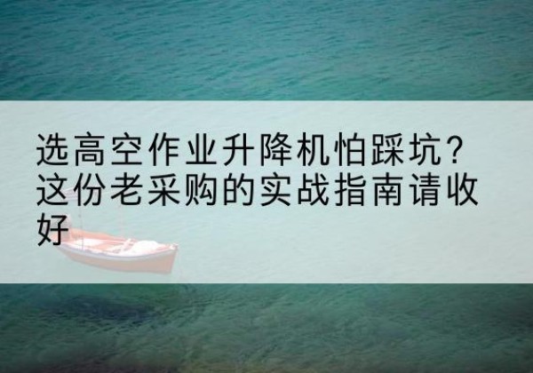 洛龙高空作业升降机厂家推荐-选高空作业升降机怕踩坑？这份老采购的实战指南请收好